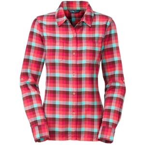 The North Face Wonens Size Small Herringbone Check 100% Cotton Shirt